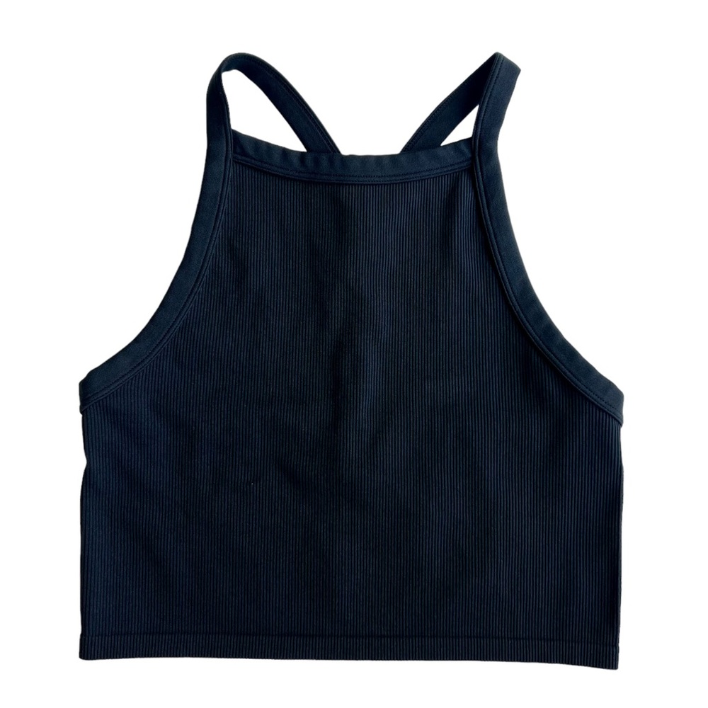 Black Tank Top Revealing Back